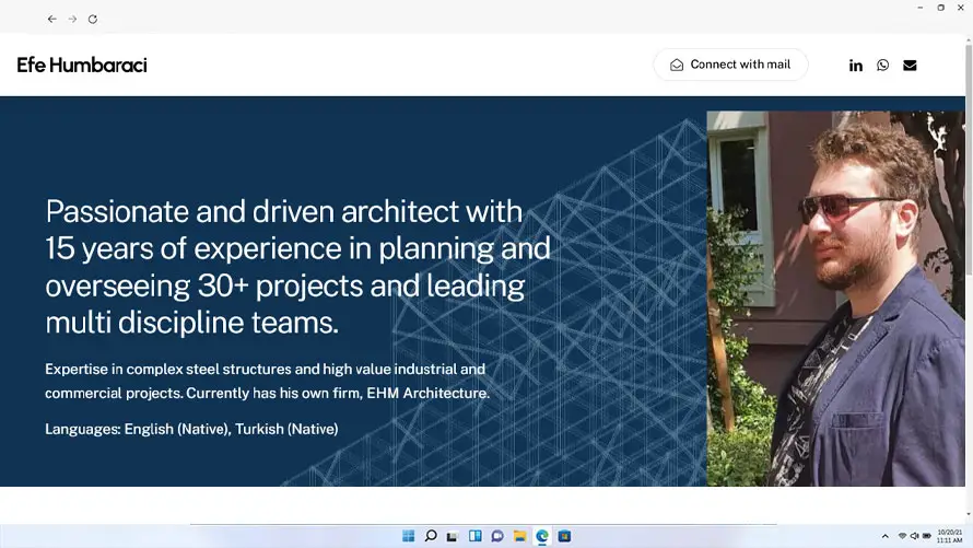 Mimar Efe Humbaracı web tasarımı
