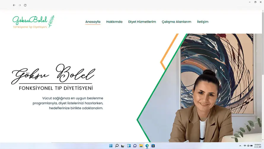Diyetisyen Göksu Bolel web tasarımı