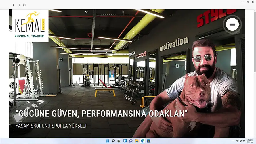 Personal Trainer Kemal Çanaklı web tasarımı