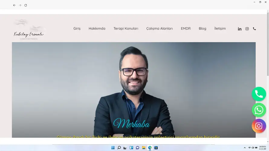 Psikolog Kubilay Ersanlı web tasarımı