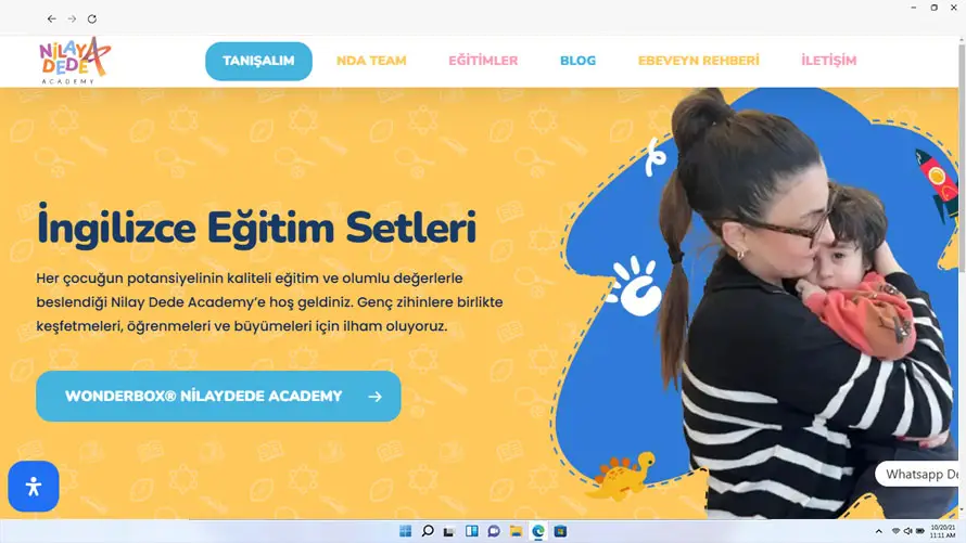 Nilay Dede Academy web tasarımı